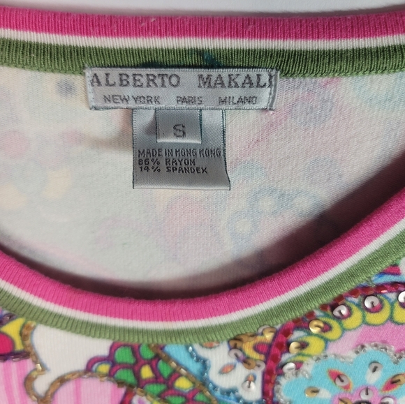 Alberto Makali Embellished Haute Couture Top Size Small - Picture 4 of 8